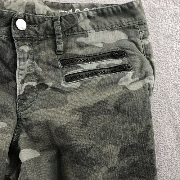Gap Women's Jeans Size 311969 Always Skinny Ankle Classic Green Camouflage Casua - Picture 9 of 13